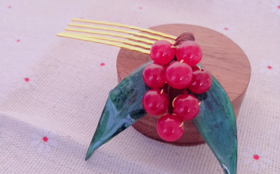 活动作品热缩片仿浆果热缩片发梳