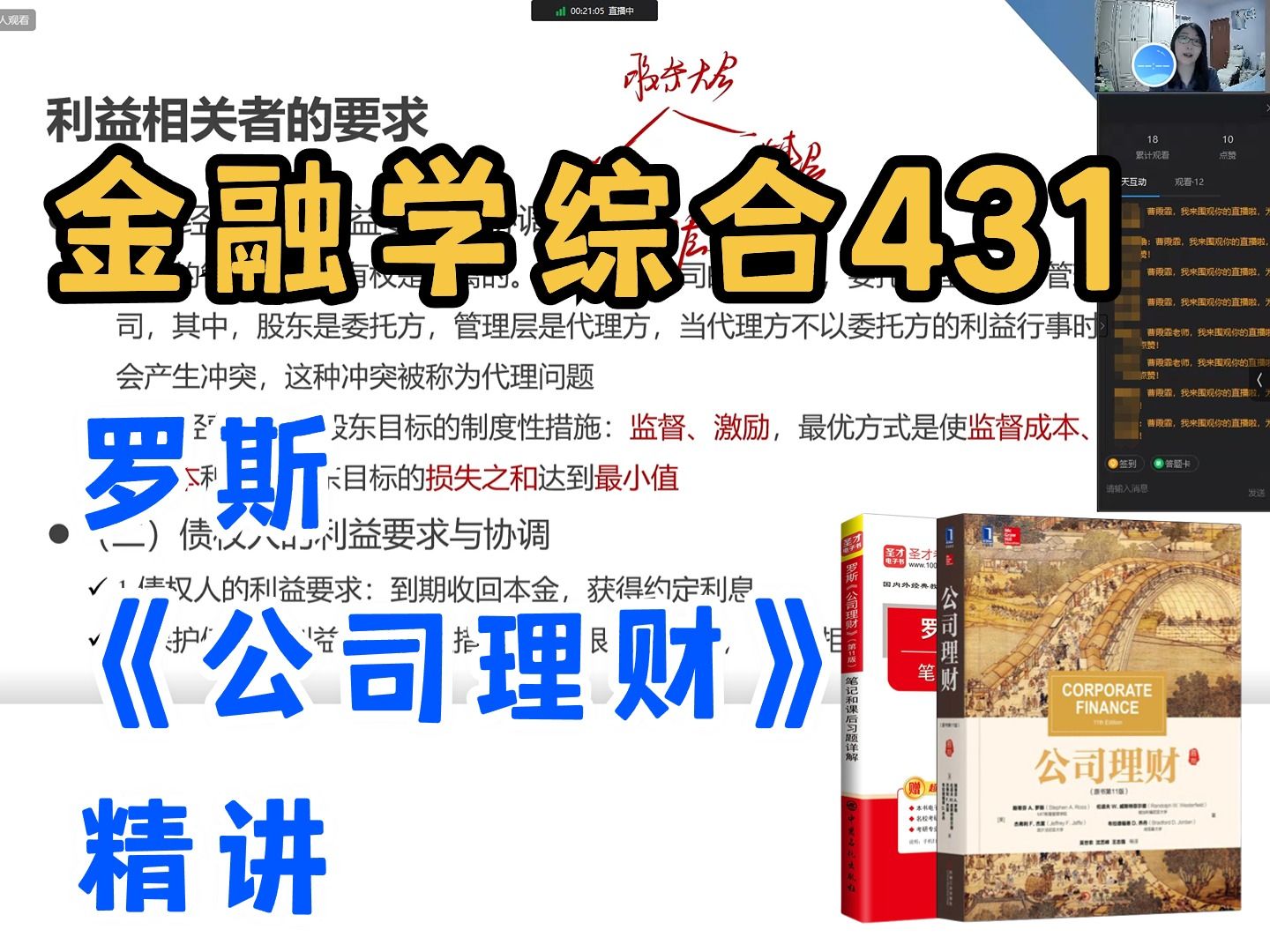 [图]金融学综合431必考教材：罗斯《公司理财》课程精讲