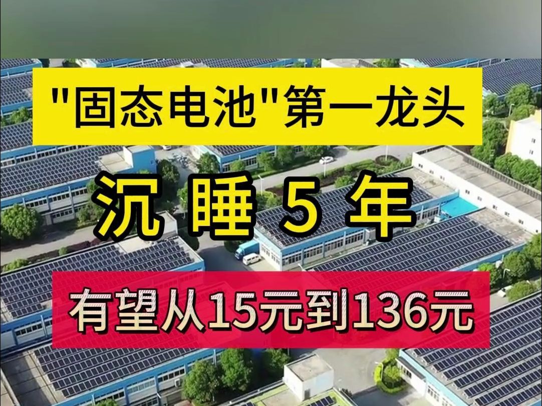 ＂固态电池＂第一龙头沉睡5年!拟10转30派9获批,有望从15元到136元哔哩哔哩bilibili