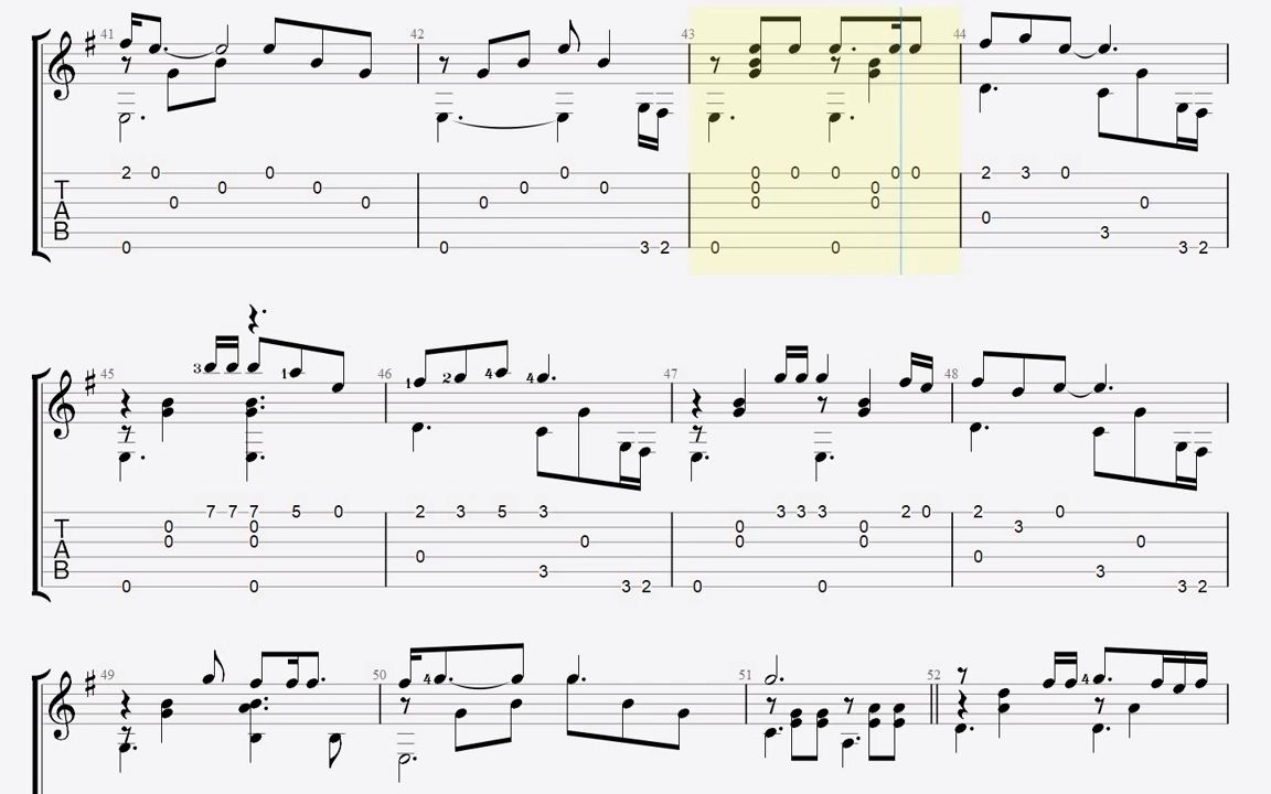 [图]N_othing Else Matters arrangement for guitar tab