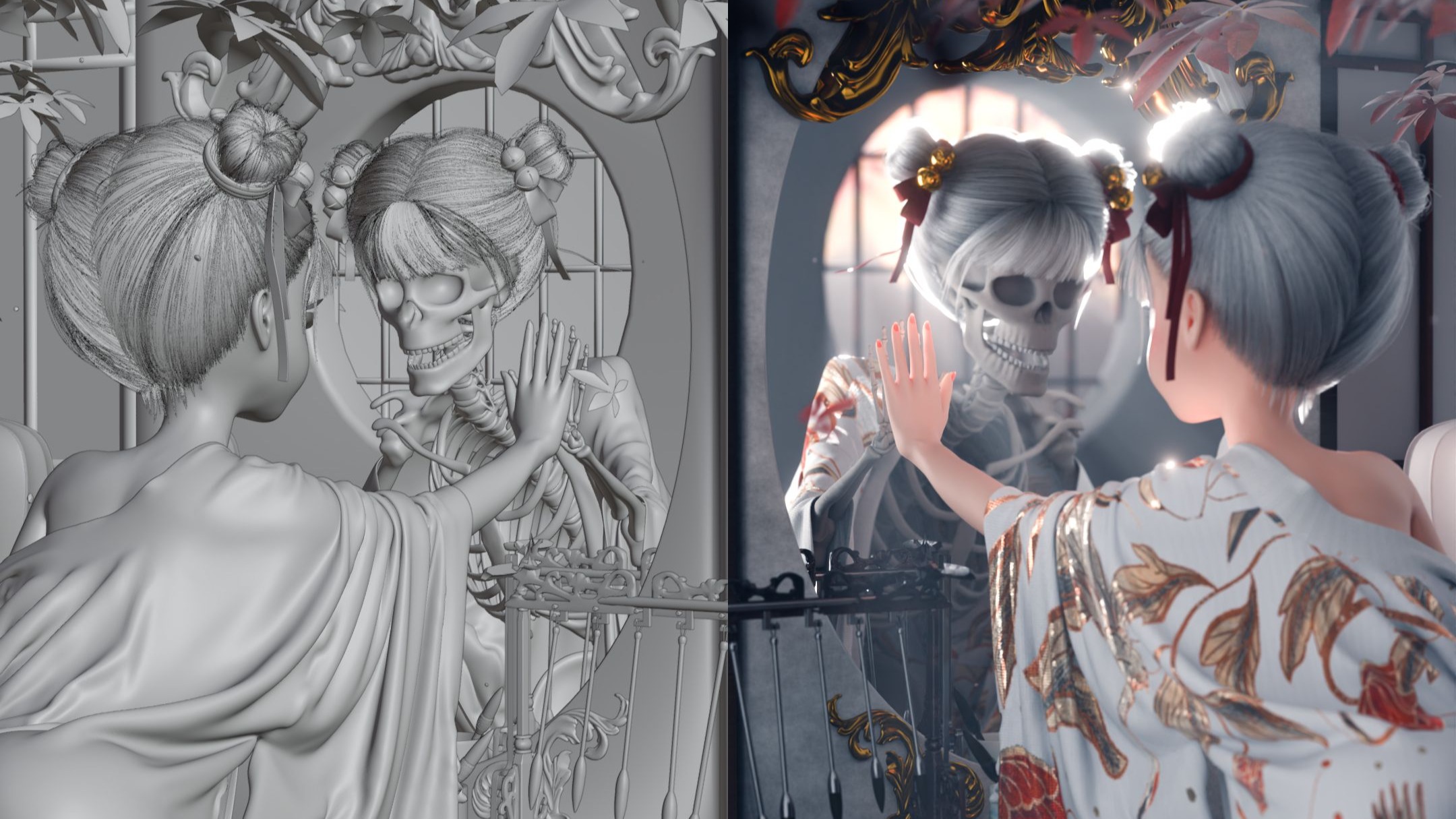 再美不过红粉骷髅,白骨皮肉观白骨如美人,则永生可成!