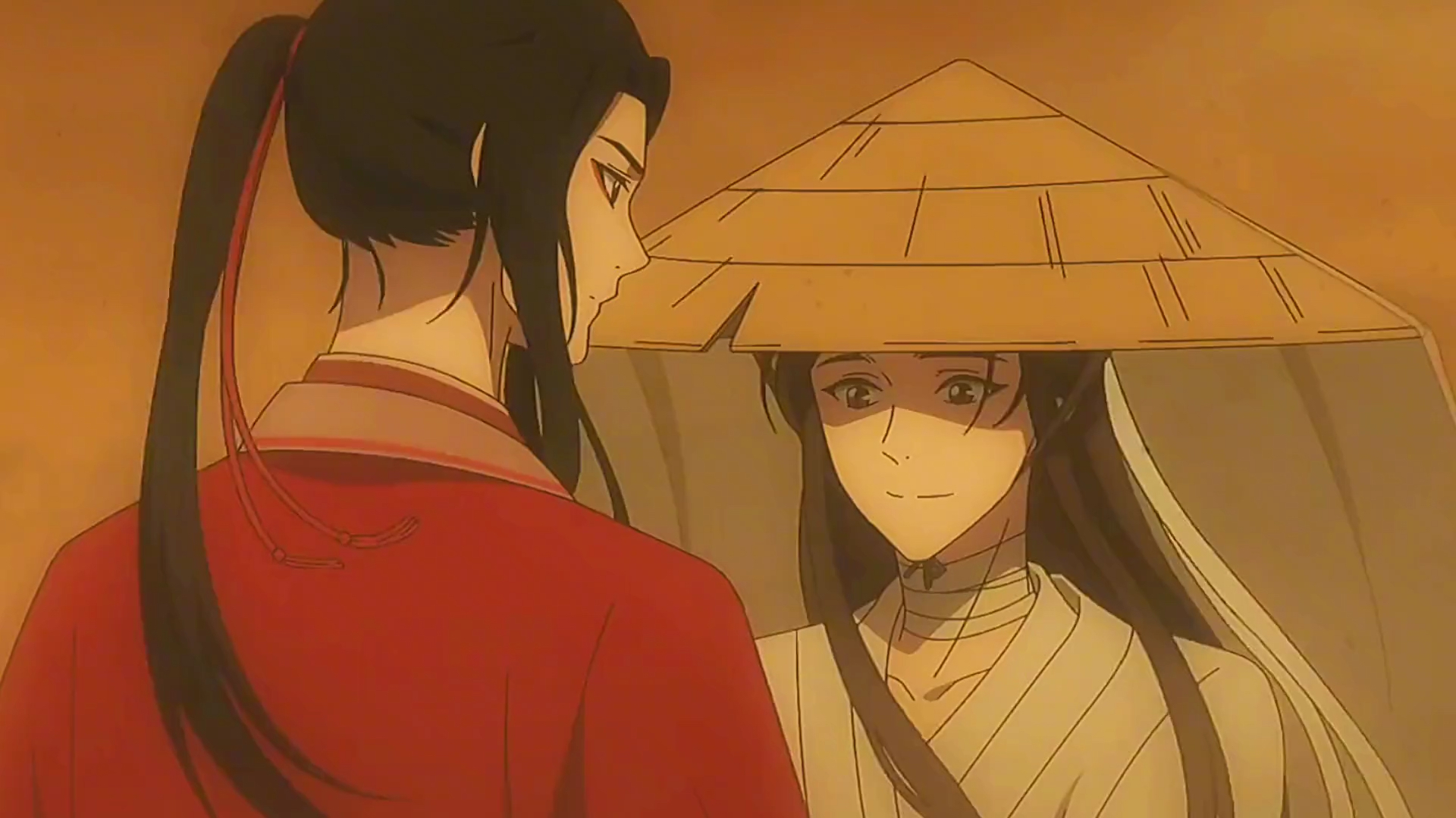 天官赐福,花城的眼睛一直都在谢怜身上