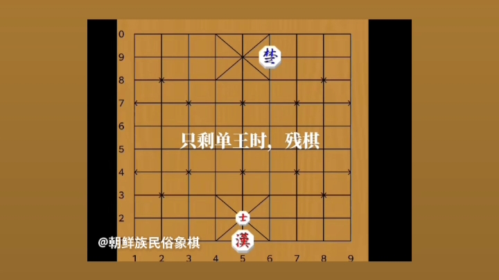 朝鲜象棋只剩单王时的残局哔哩哔哩bilibili