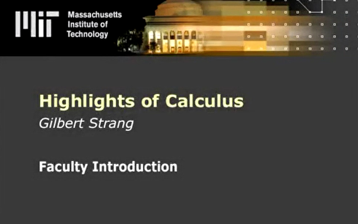 【MIT麻省理工学院】微积分重点哔哩哔哩bilibili