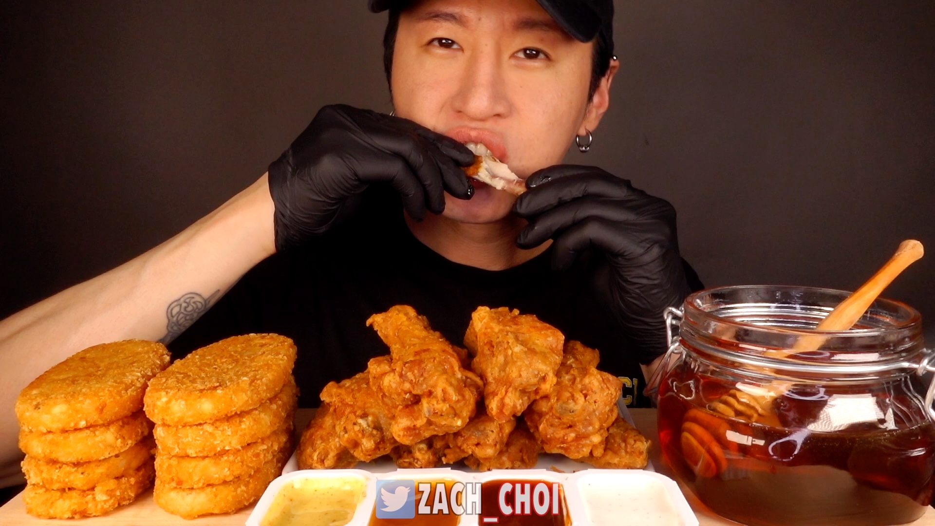 *zachchoi*炸鸡,薯饼,蜂蜜  食音咀嚼音(2倍速)