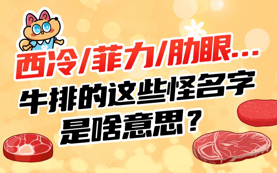 今日好奇:西冷、菲力…牛排的这些怪名字,都是怎么来的?哔哩哔哩bilibili