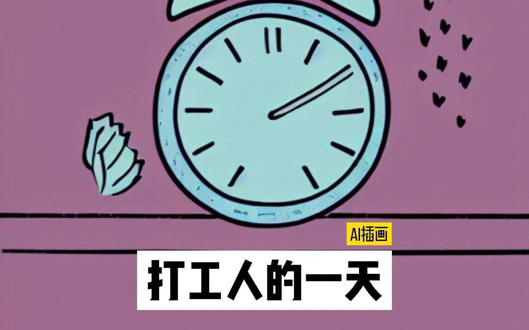 ai用嘴画画:打工人的一天