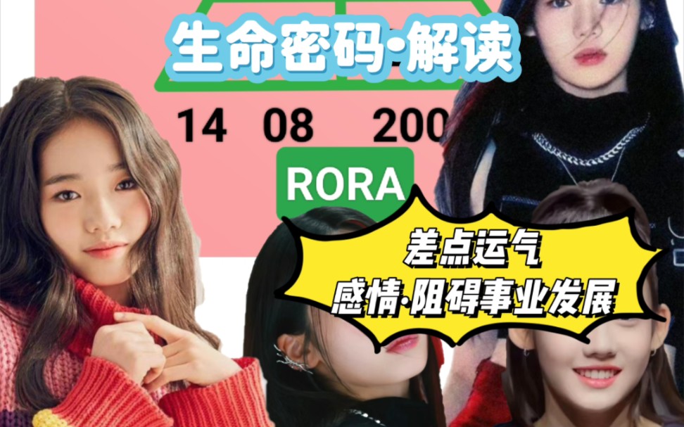 [图]RORA·生命密码·解读：差点运气？感情阻碍事业发展！