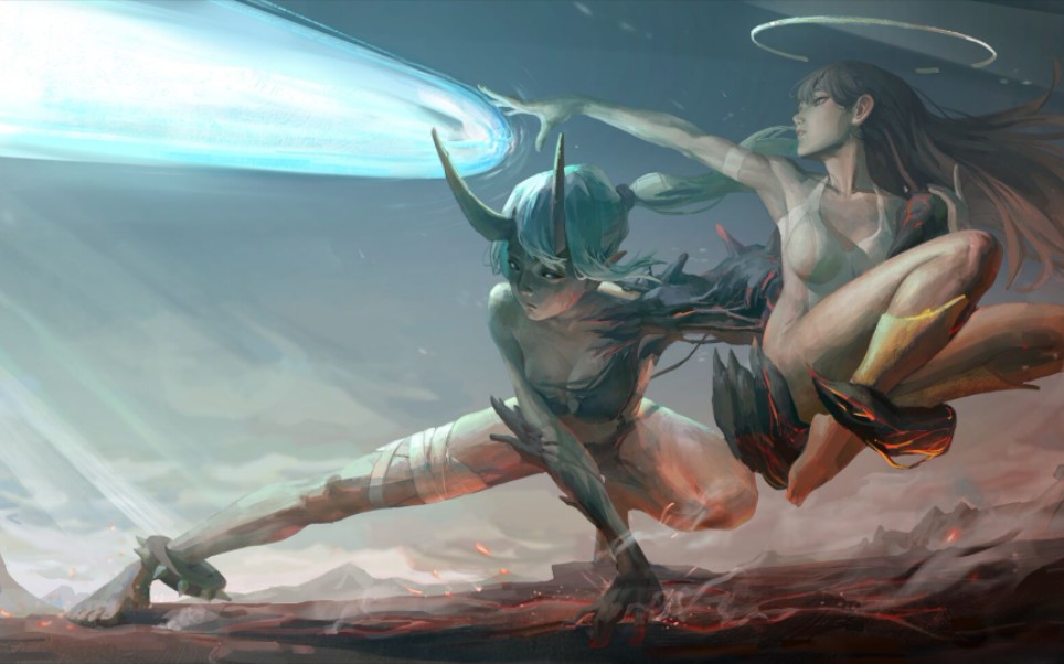 (procreate绘画)#魔 与 神