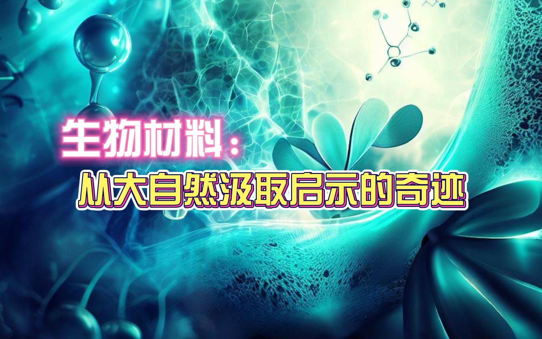 生物材料:从大自然汲取启示的奇迹!哔哩哔哩bilibili