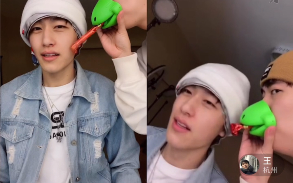 王剑头上也戴老王那啥裤被老王吹脸,王剑表情不对劲