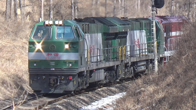 DF5 1516 中朝国际列车中方8273次（满浦-集安）接近梅集线248公里道口
