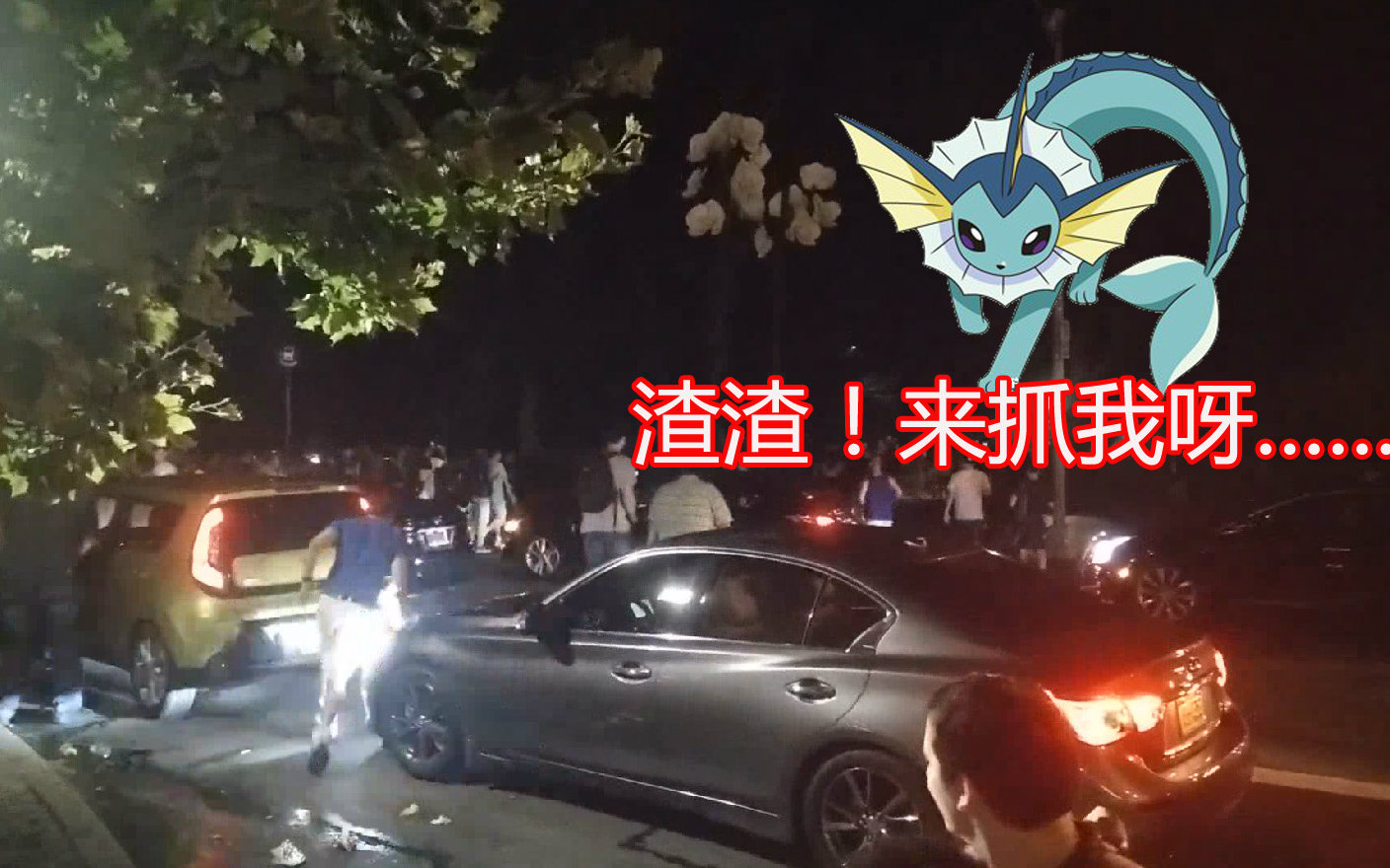 [图]『Pokemon GO』纽约中央公园半夜23点惊现水伊布后的一幕