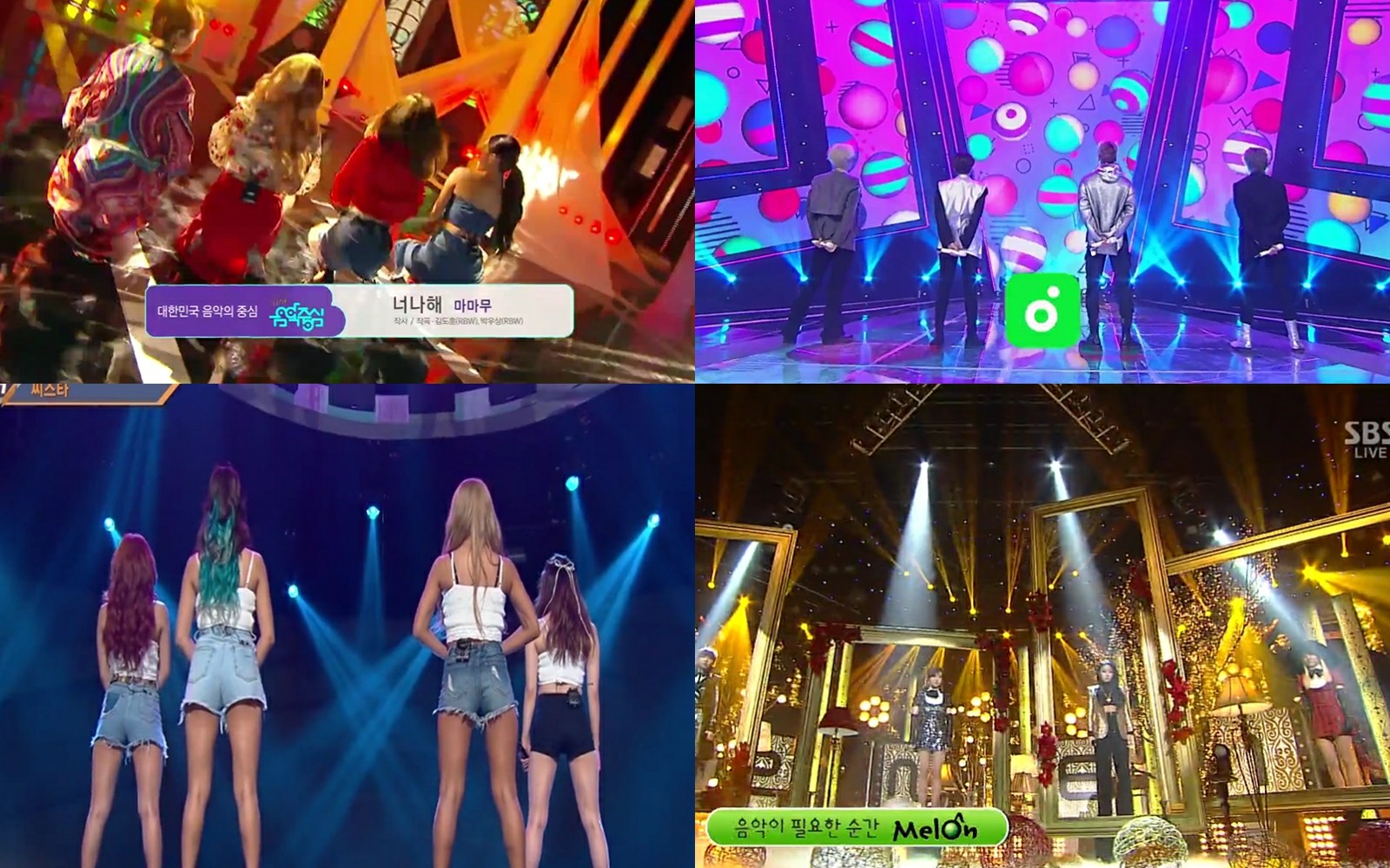 四个四人四色的手麦团74mamamoo74winner74sistar742ne1