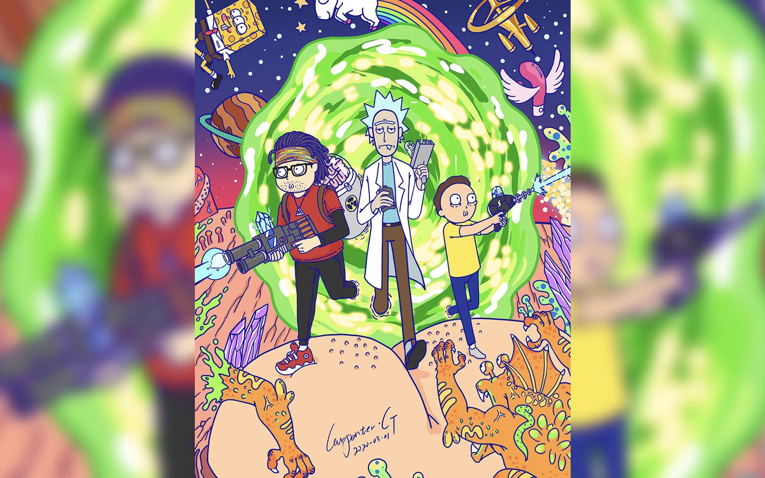 【画水蛭】穿越rick&morty世界哔哩哔哩bilibili