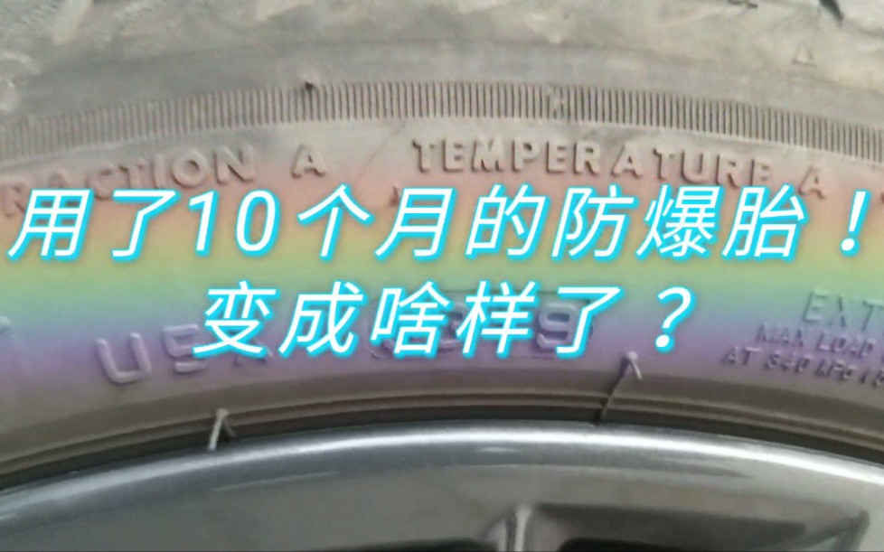 用了10个月的宝马3系原厂防爆胎变成啥样了?(普利司通)哔哩哔哩bilibili