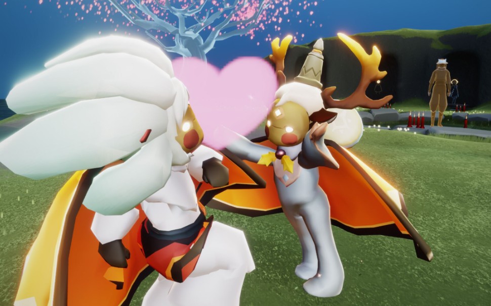 光遇之咱都是转圈人小彩旗爱的魔力转圈圈想你想到心花怒放黑夜白天