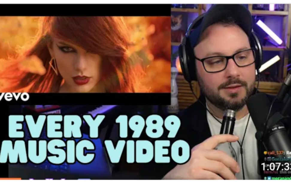 [图]中英双语机翻Jim Games：Reacting to every Taylor Swift music video from the 1989 era