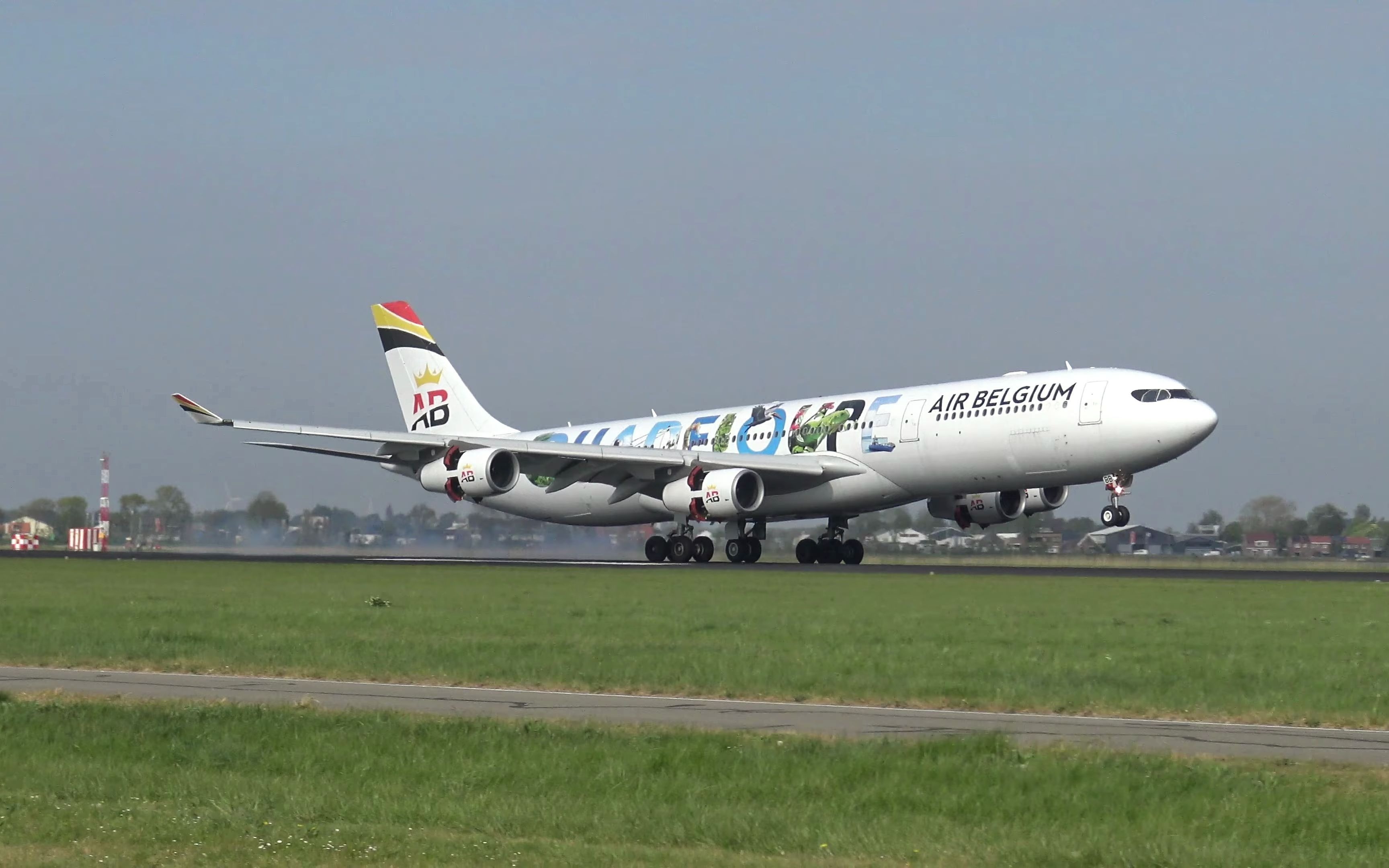 比利时航空a340-300史基浦机场起降|4k_哔哩哔哩 (゜-゜)つロ 干杯~-b