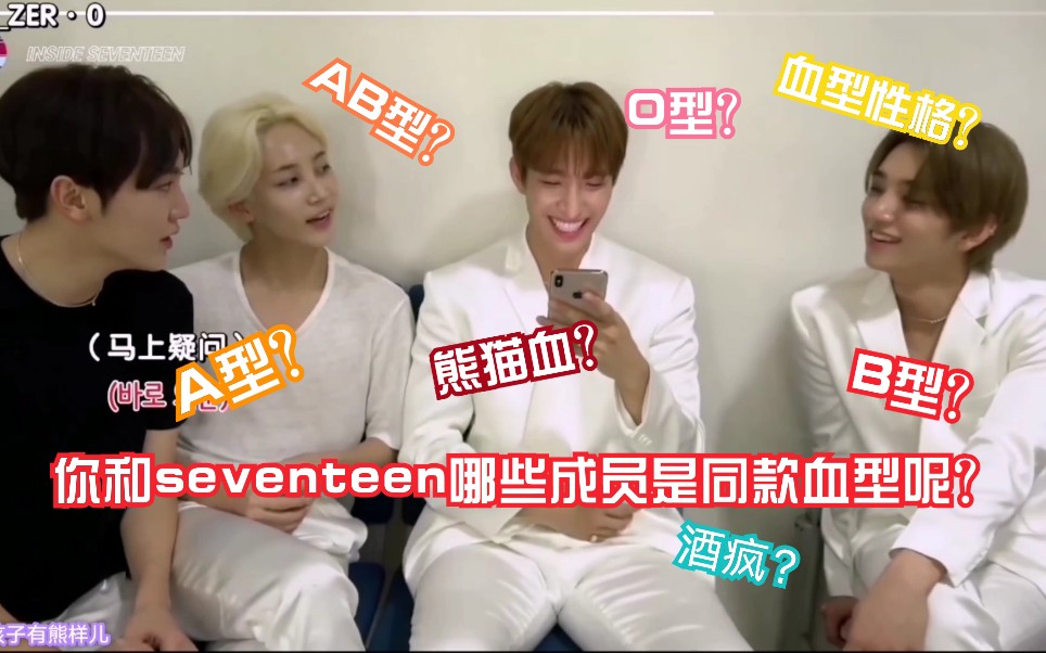 【seventeen】血型分队,你和你哪个爱豆是同款血型呢?谁是唯一血型?血型性格特征?(DK血型RHO说明)在韩国,比起星座更关注血型!哔哩哔哩...