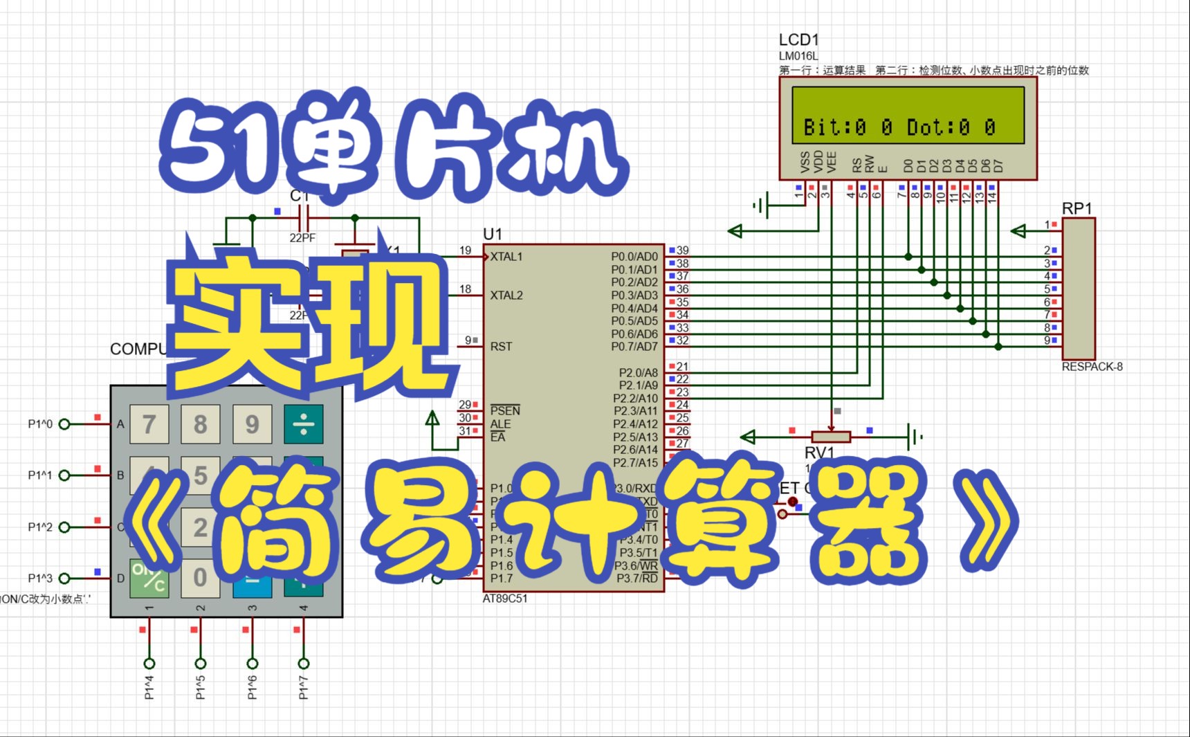 [图]深入理解51单片机--带小数的简易计算器：从哪能听到这么清晰的讲解？？（爆解！！）