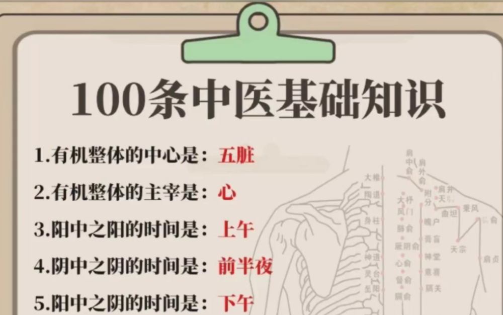 100条中医基础知识!必看!哔哩哔哩bilibili