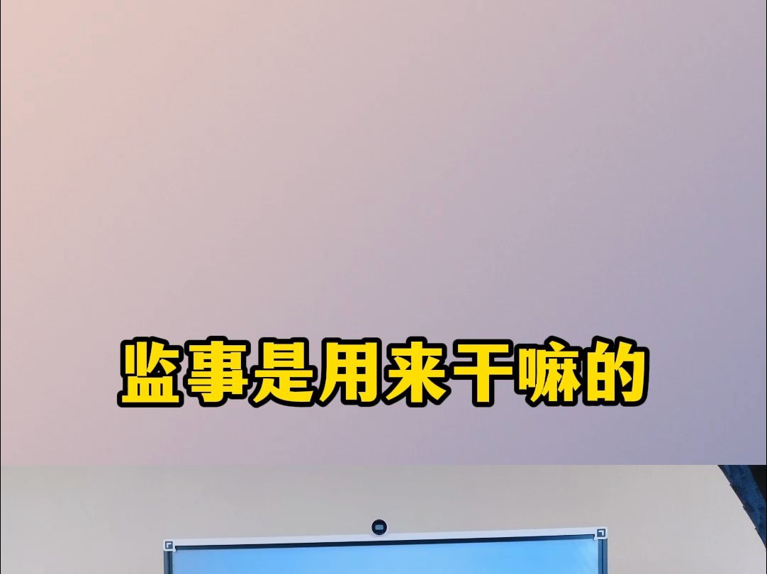 监事是用来干嘛的哔哩哔哩bilibili