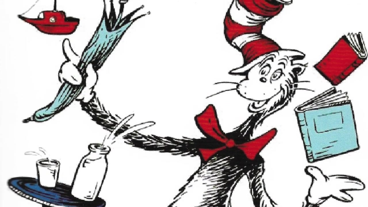 [图]The Cat in the Hat _ Dr. Seuss _ Can Cubs Storytime听外教讲英文绘本故事