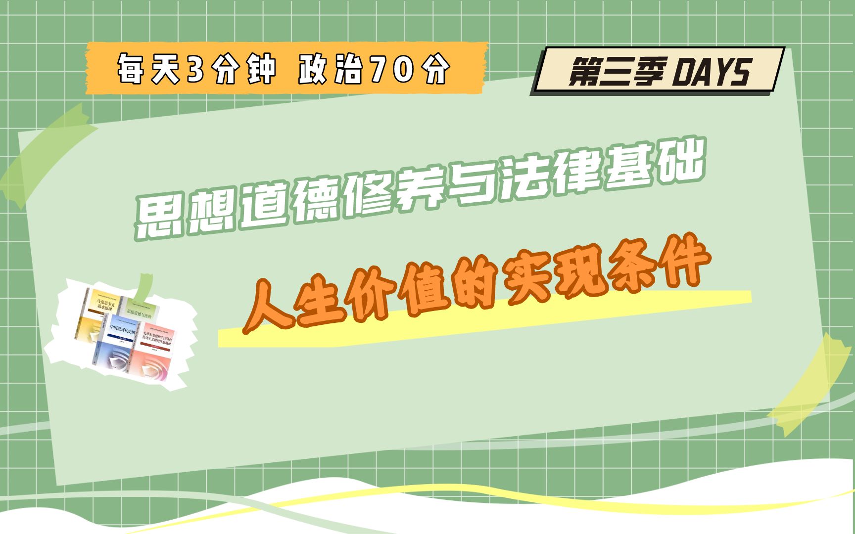 【每天3分钟 政治70分】第三季Day5:人生价值的实现条件‖24考研哔哩哔哩bilibili