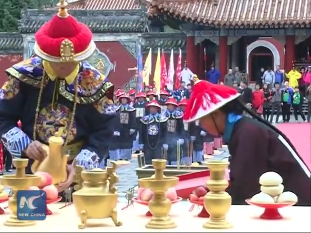 [图]清代在东北举行的祖先祭祀仪 Qing Dynasty ancestor worship ritual staged in NE China,manju manc