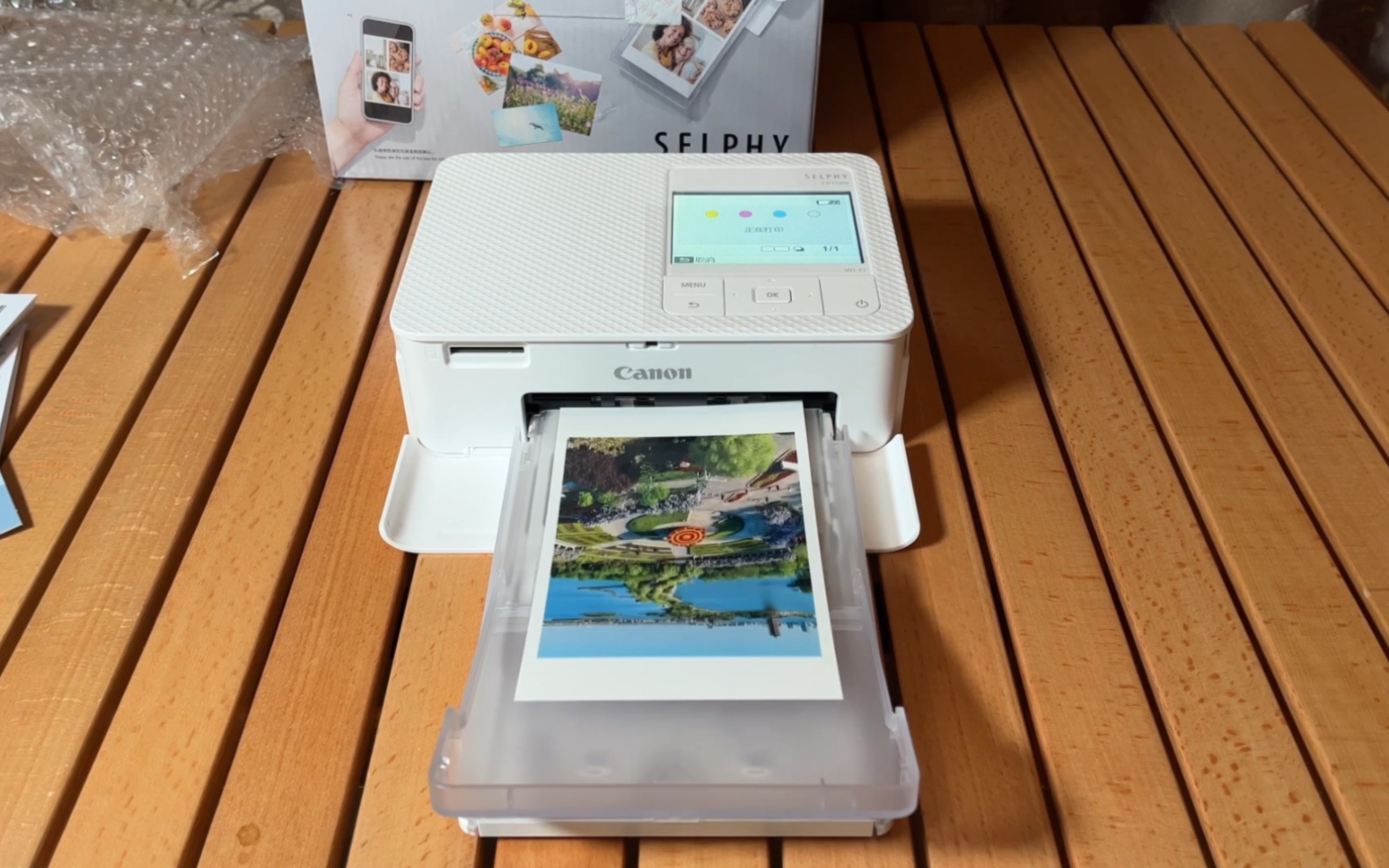 佳能cp1500照片打印机开箱使用-逃跑的蓝天白云-逃跑的蓝天白云-哔哩
