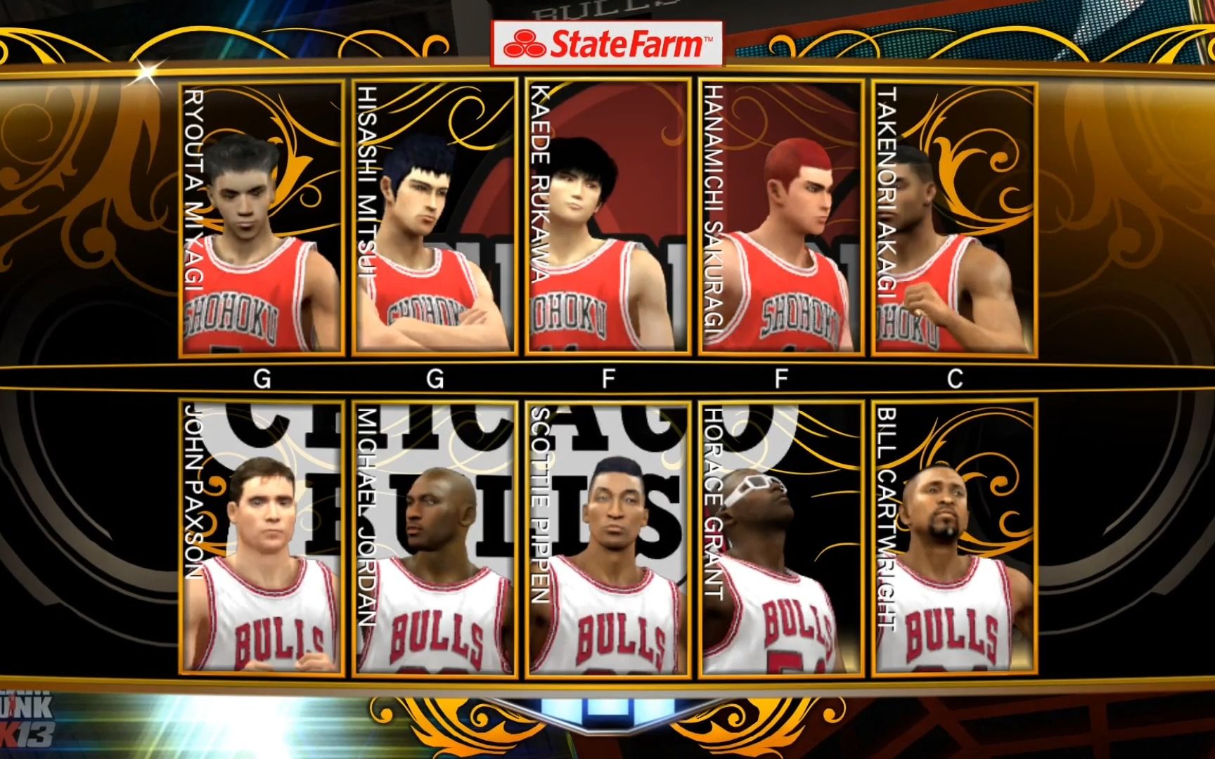 2k13真假公牛; 主场 经典公牛队vs湘北队!