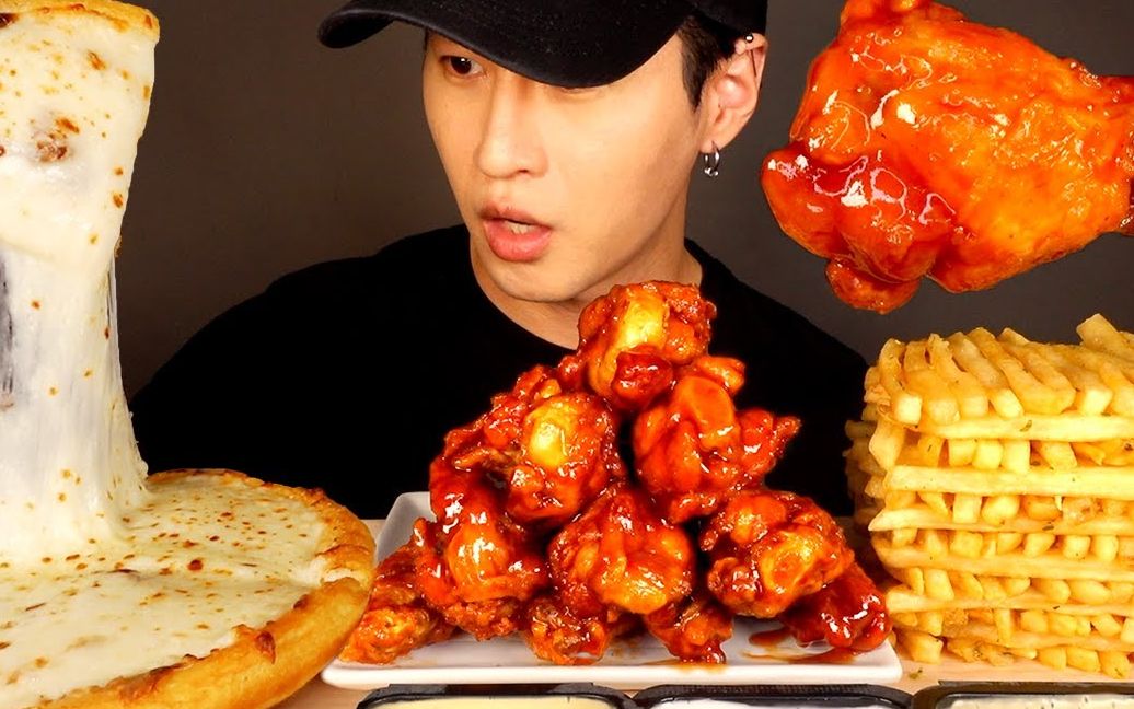 【zach choi】奶酪披萨&鸡翅&薯条