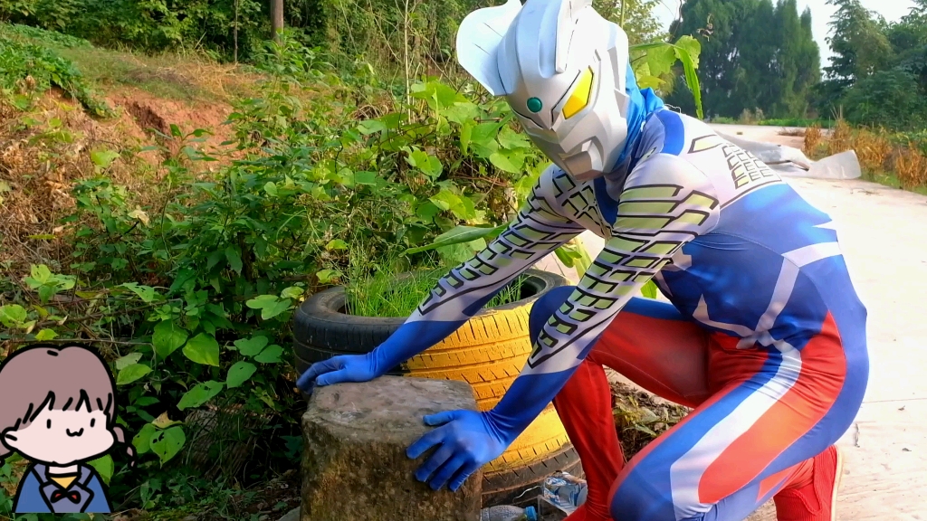 赛罗奥特曼搬石头