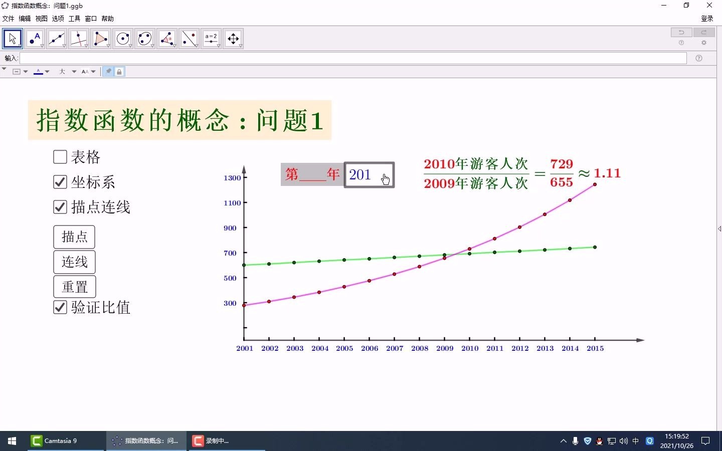 指数函数概念:问题1,高中教材配套课件#会动的数学哔哩哔哩bilibili