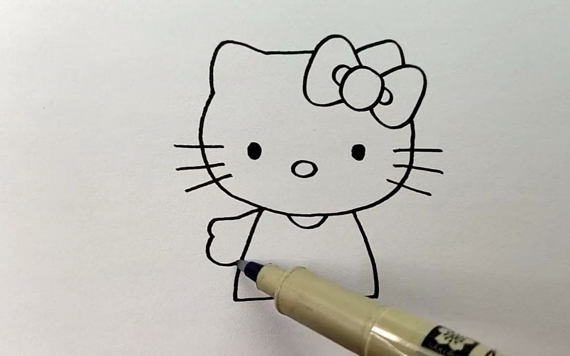 可爱的凯蒂猫画法