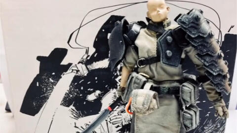 3A toys末期作品ThreeA 6英寸墨将军布衣可动人偶手办Diy大刀配件_哔哩