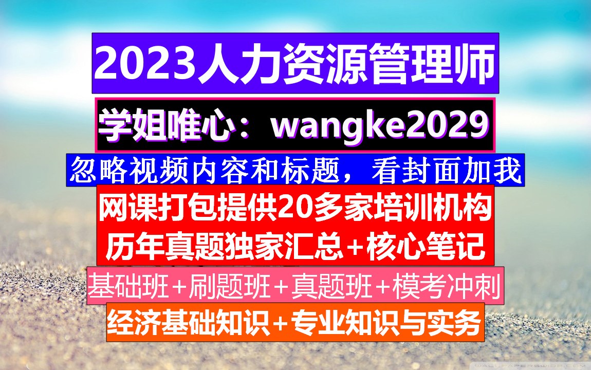 人力资源管理师《专业知识与实务》.人力资源二级理论知识,人力资源管理案例题哔哩哔哩bilibili