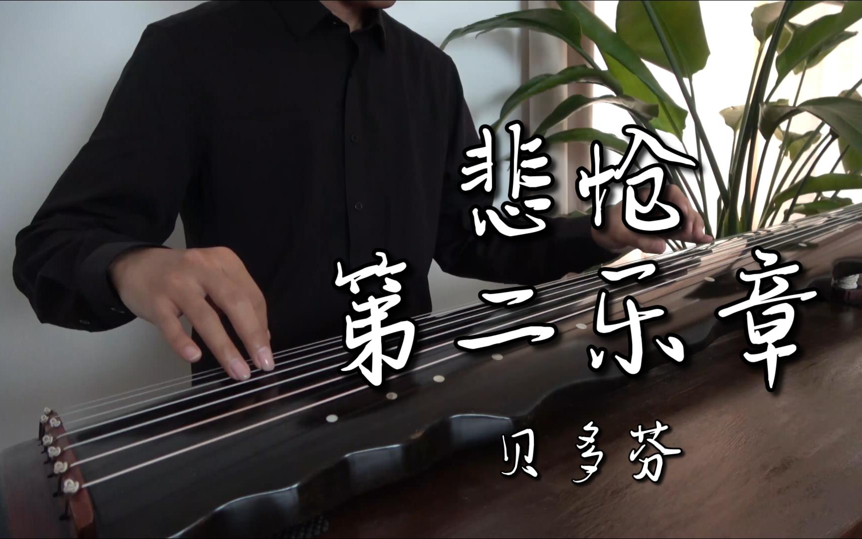 【古琴】贝多芬《悲怆奏鸣曲》第二乐章“如歌的柔板”节选哔哩哔哩bilibili