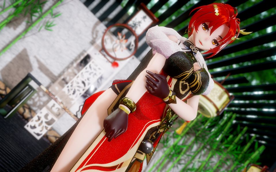 mmd崩坏3旗袍姬子妖艳魅力迷人的美78ω78清晰渲染