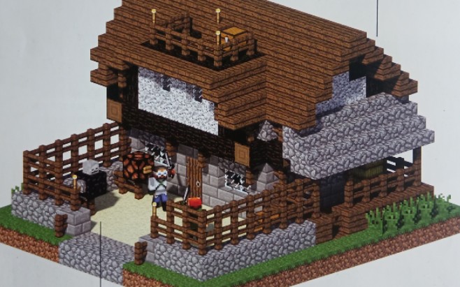 [图]MINECRAFT - Medieval Fortress Tutorial|Barracks我的世界 - 中世纪王国建筑教程|兵营【MOJANG出品】