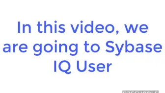 Sybase IQ Tutorials