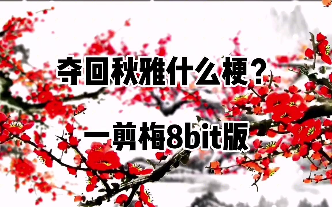 [图]夺回秋雅什么梗，其实源于一剪梅8bit版！