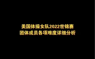 Télécharger la video: 2022世锦赛美国女队团体成员四项成套难度详细分析