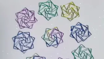 订书钉 居然还能做一个六芒星 这也太好玩了吧，彩色订书针做出来更漂亮哦！