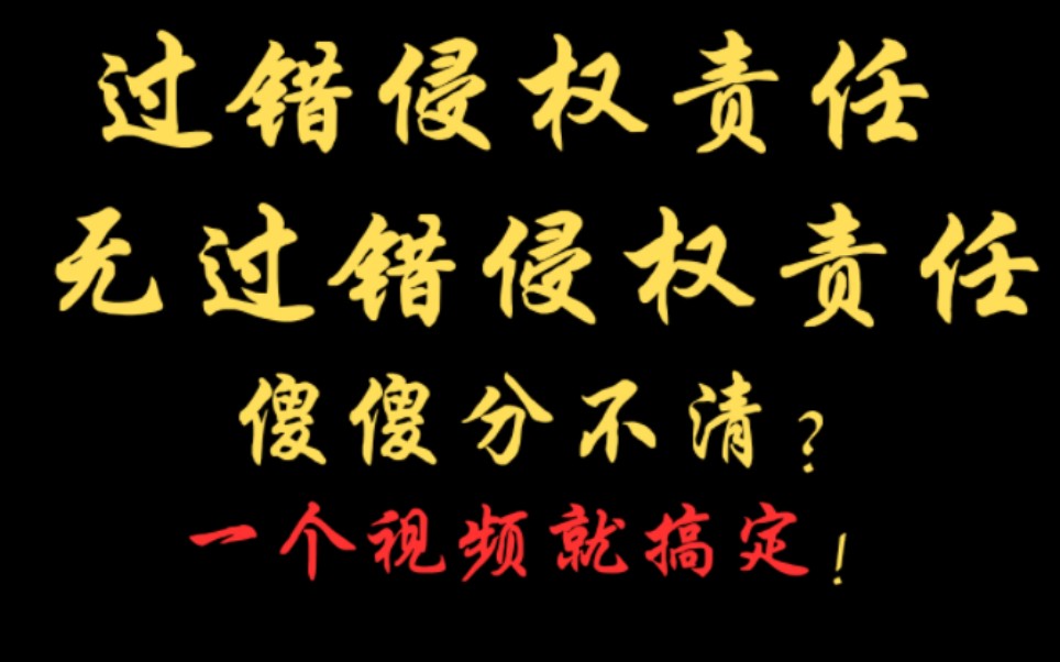 过错侵权责任与无过错侵权责任|露脸讲解|一个视频给你找准方向?哔哩哔哩bilibili