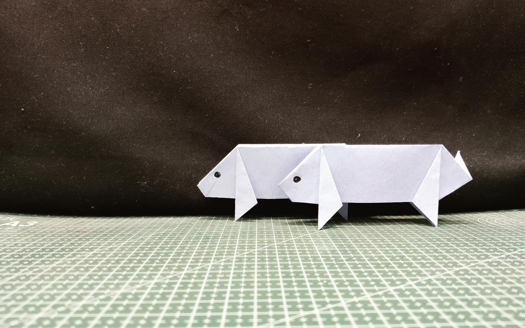 猪头猪脑猪身猪yi巴 超简单折纸小猪猪