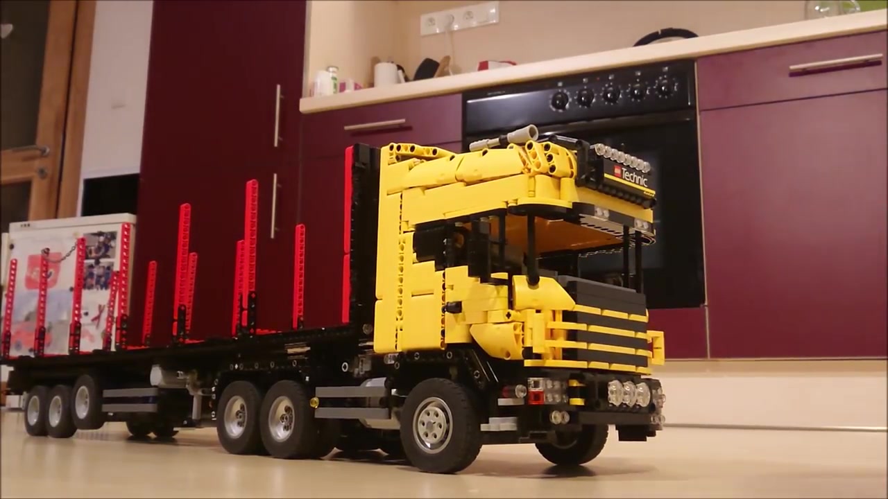 lego scania l164 v8 6x2木质卡车