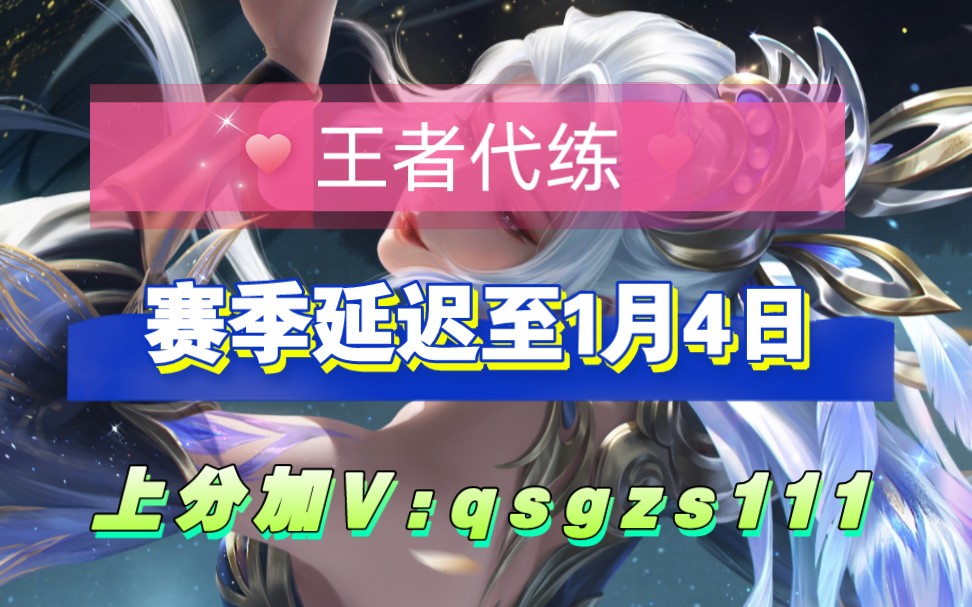 王者荣耀代练王者荣耀代打,赛季将于1月4日更新,有需要上分打战力打标的老板滴滴,接各种分段巅峰排位包标单哔哩哔哩bilibili