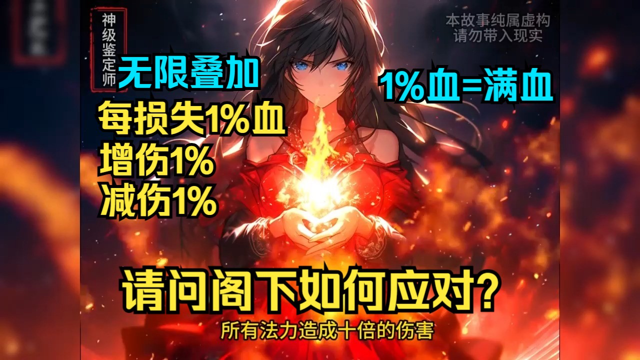 [图]【15小时】每损失1%的血，伤害增加1%，减伤1%增加！无限叠加，请问阁下如何应对！一口气看完超级爽文爽漫《神级鉴定师》